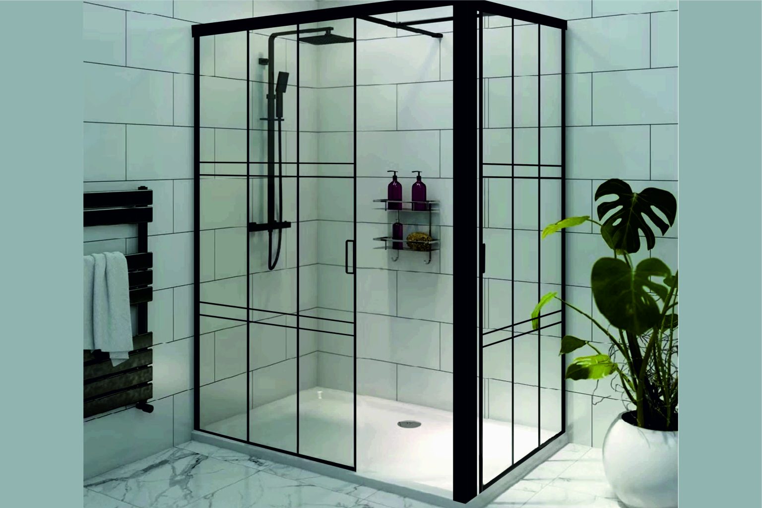 Corner Sliding Shower 6mm